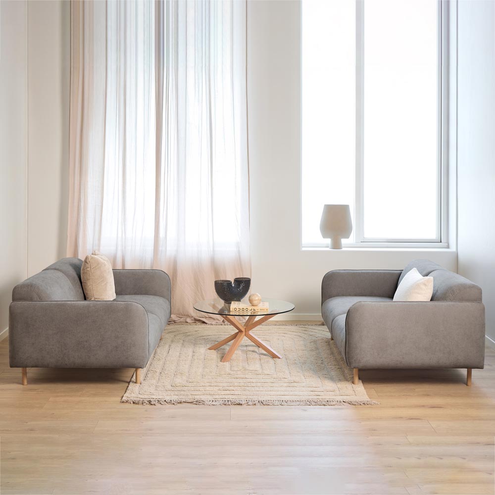 Florence Westham 4 Seater Dusty Brown Fabric Sofa Image 9