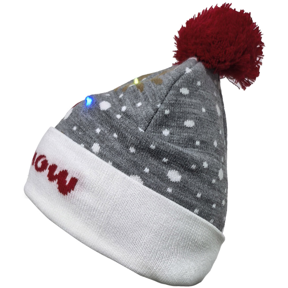Noel Square Grey Let It Snow Xmas Hat Image 3