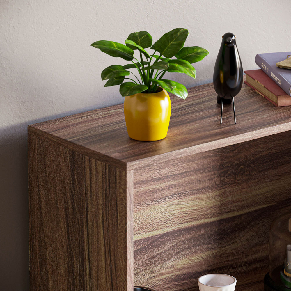 Vida Designs Cambridge 3 Shelf Walnut Medium Bookcase Image 5