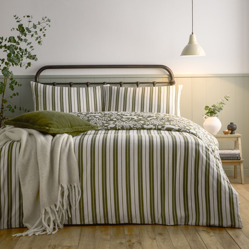 Furn Single Skandi Woodland Brushed Cotton Duvet Set Image 2