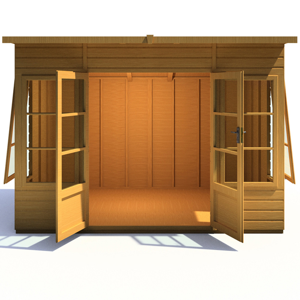 Shire Orchid Pine Wood Curved Roof 10 x 8ft Summerhouse Image 2