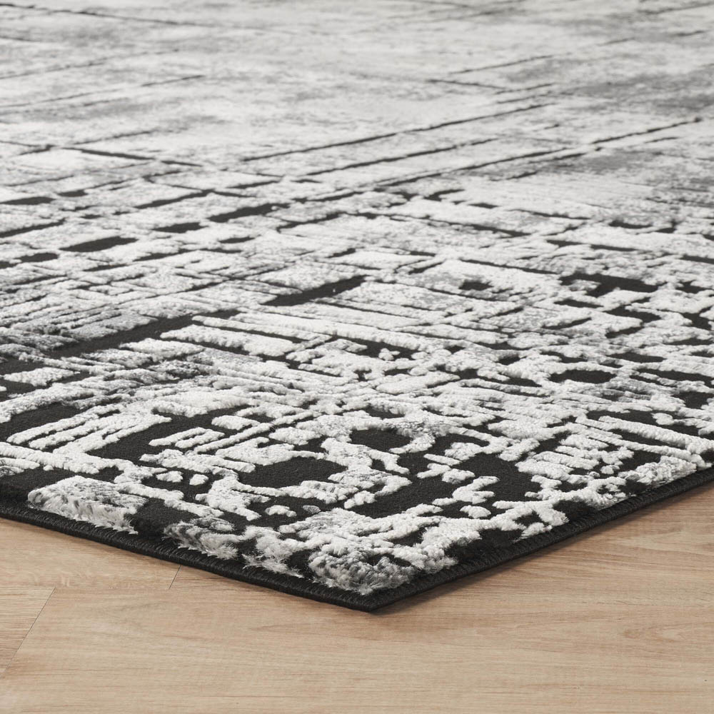Desire Rugs Belgravia Metallic Sheen Nexus Design Grey Rug 160 x 230cm Image 3