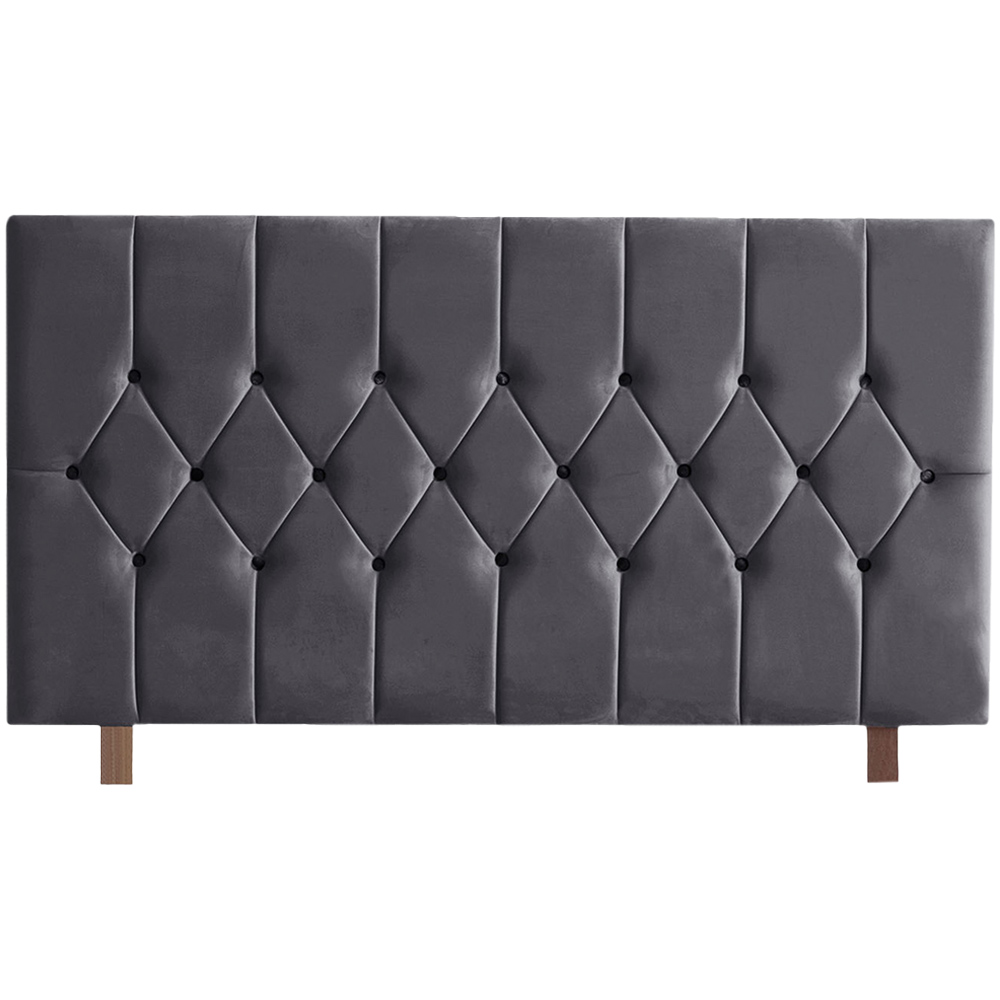 Aspire Furniture Catherine Lansfield Boutique Single Steel Brushed Velvet Headboard Image 2