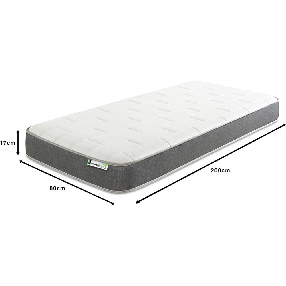 Starlight Beds Deep European Small Single Grey Big Brick Memory Foam and Spring Mattress Image 6