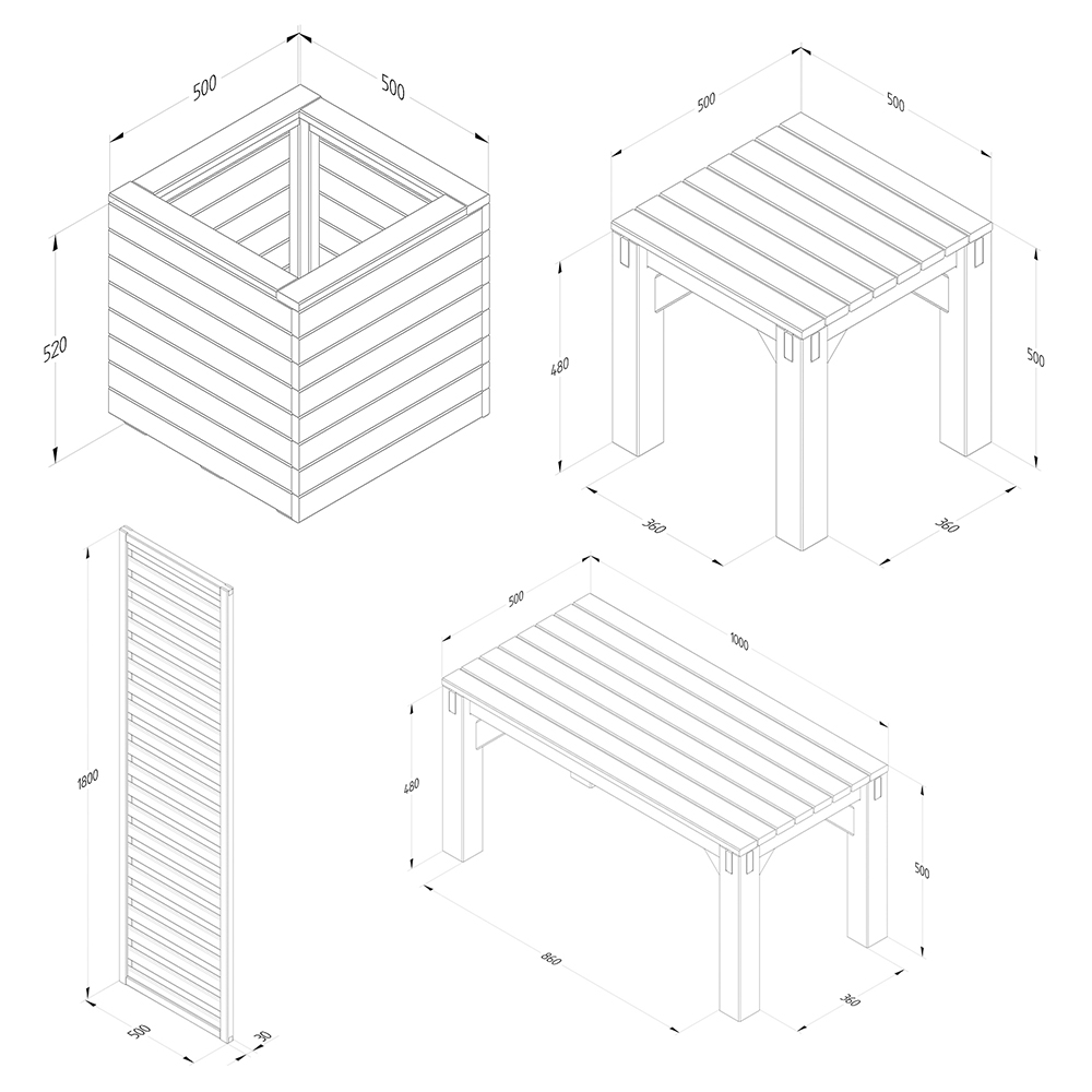 Forest Garden V5 Modular Seating Set Image 9