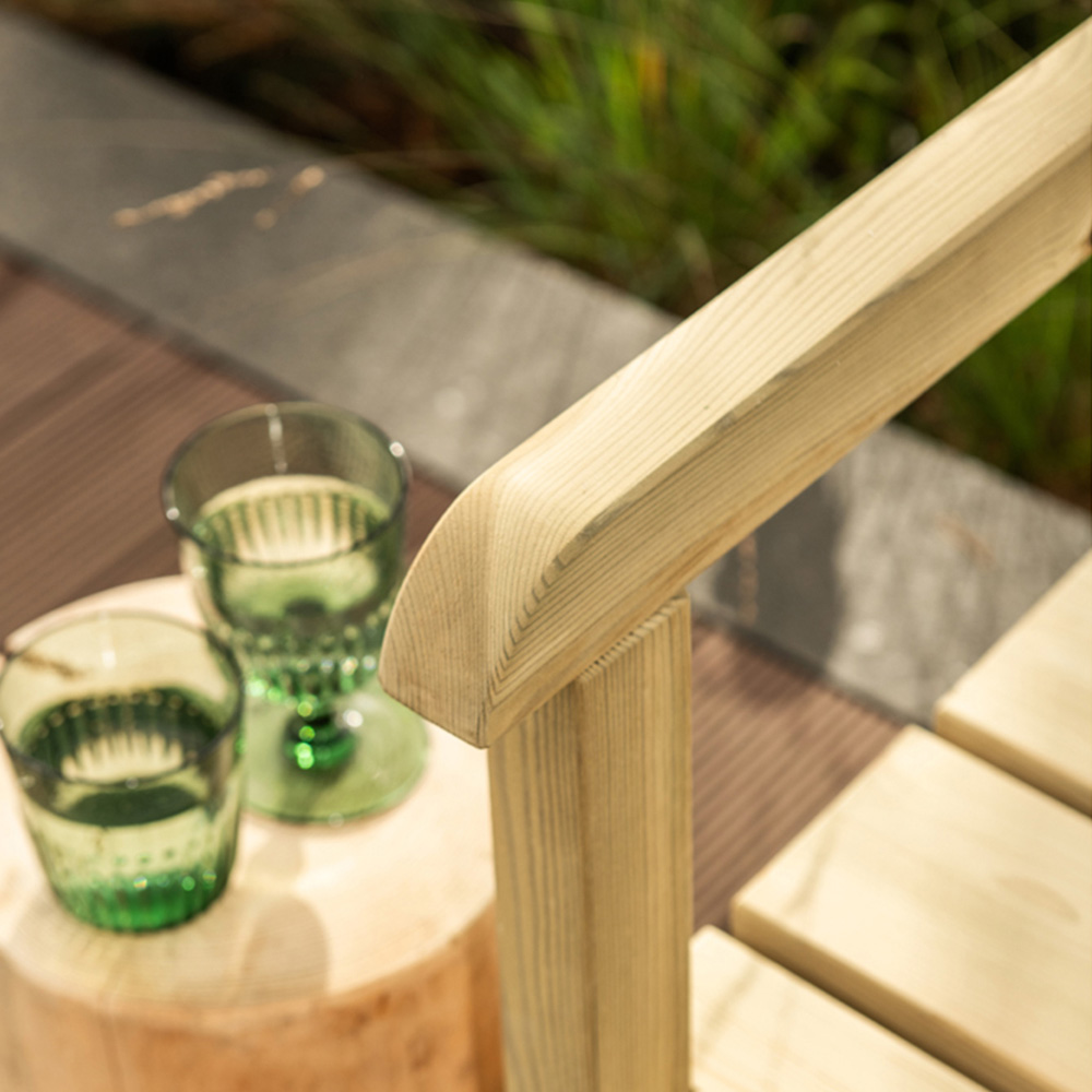 AMATA Ungurs Green Wooden Garden Chair Image 5