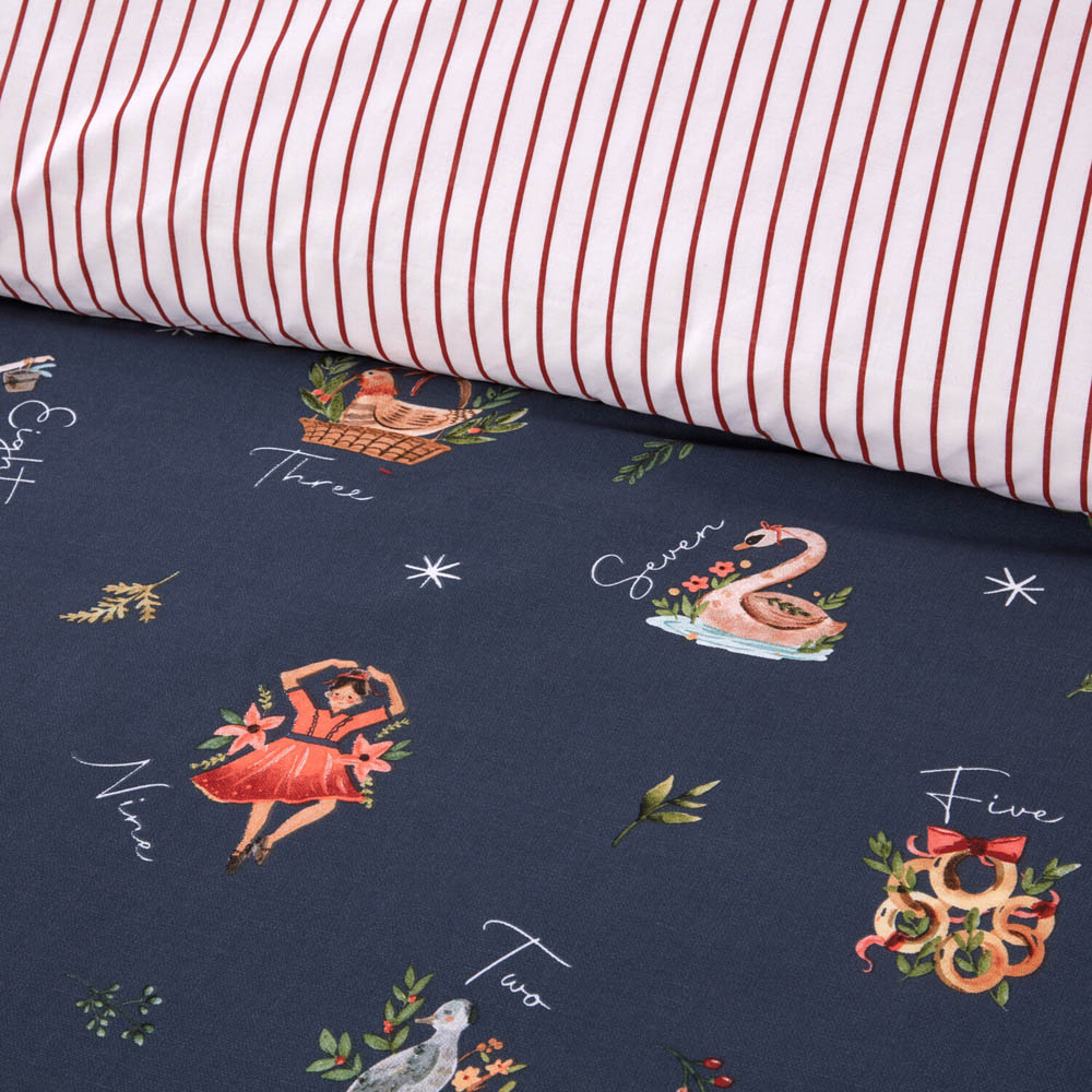 12 Days of Christmas Duvet Set - Blue / Double Image 5