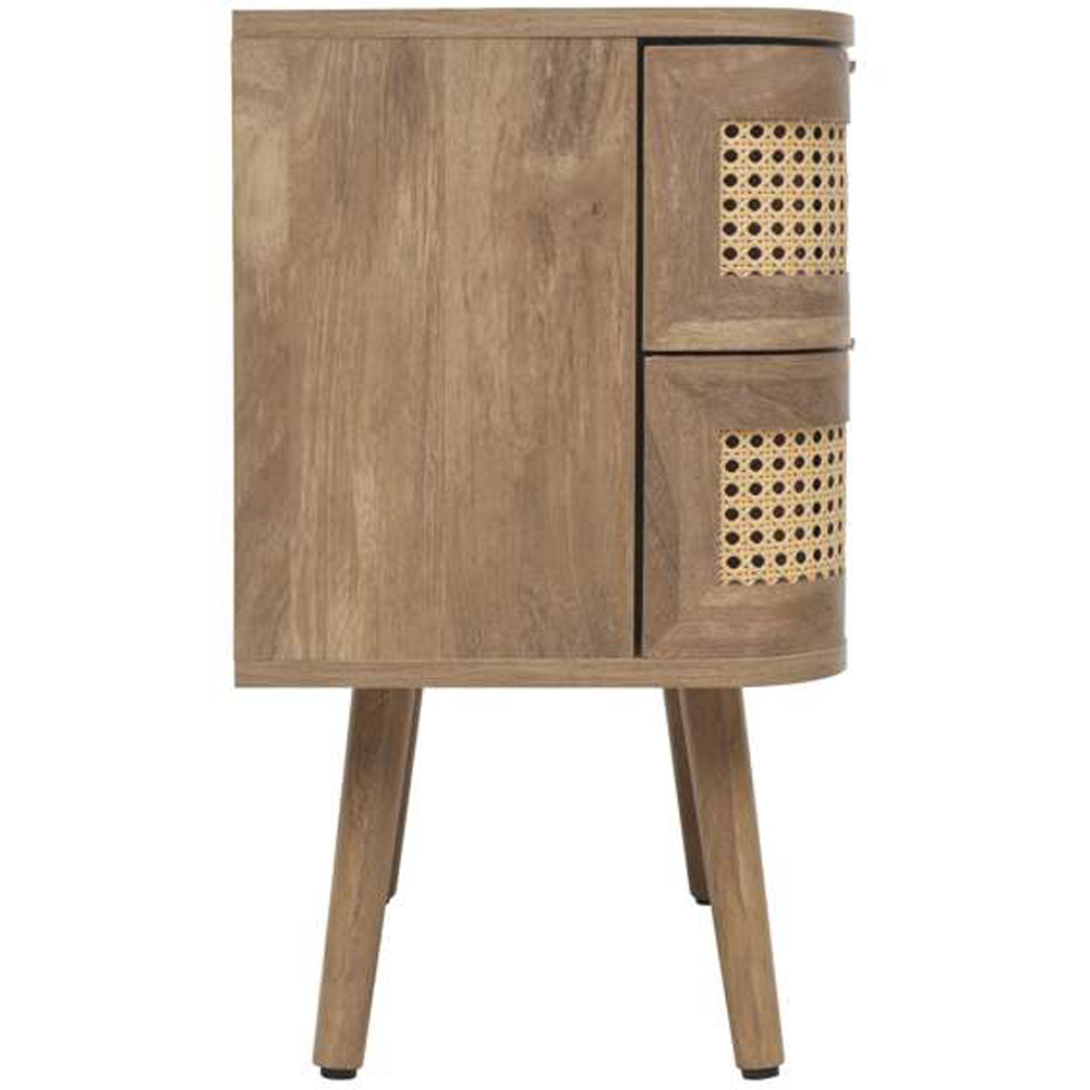 Birlea Noah 2 Door Rattan Effect Bedside Table Image 4