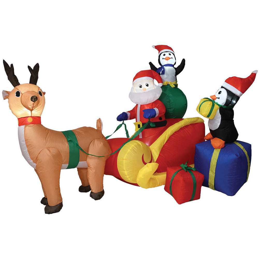 Santa and Friends Inflatable Sleigh Image 2