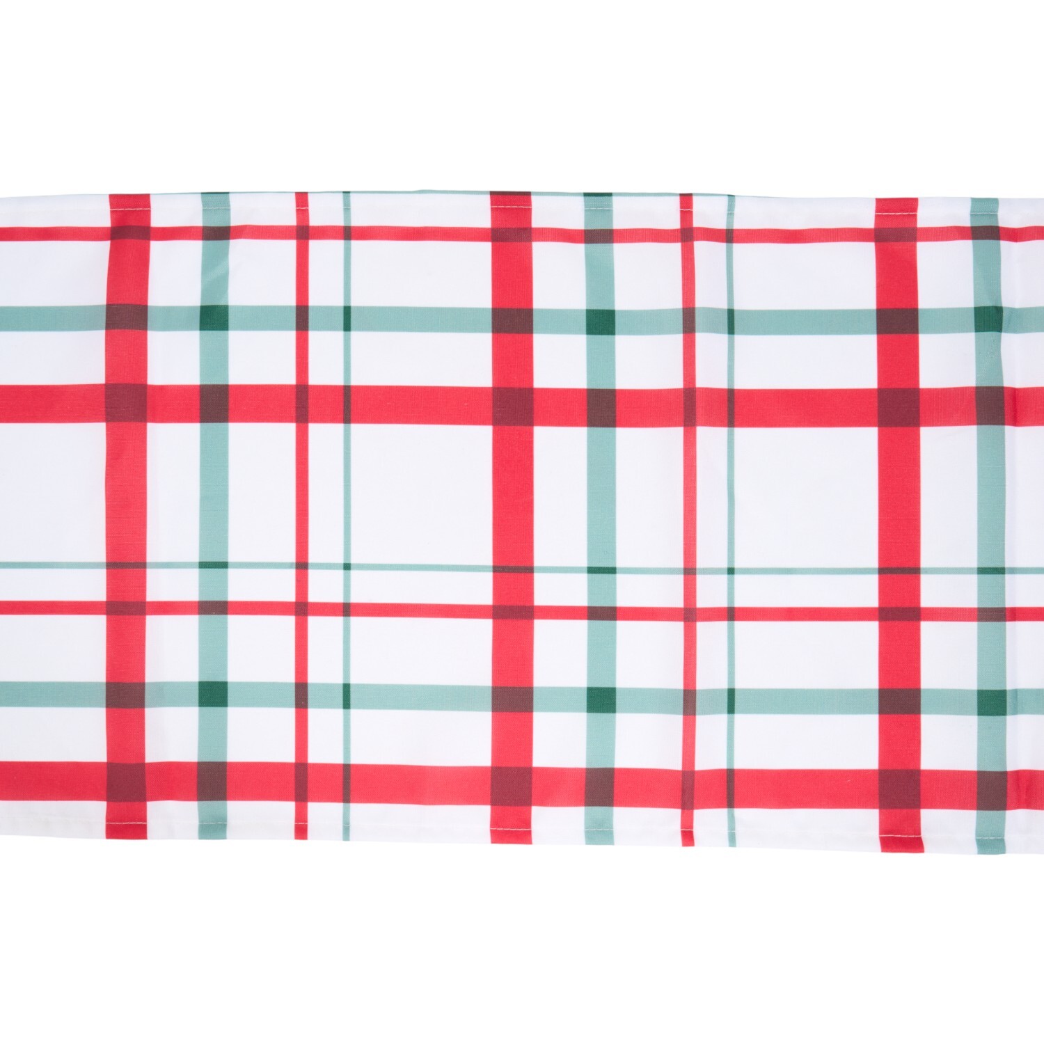 Plaid Tartan Table Runner White Image 2