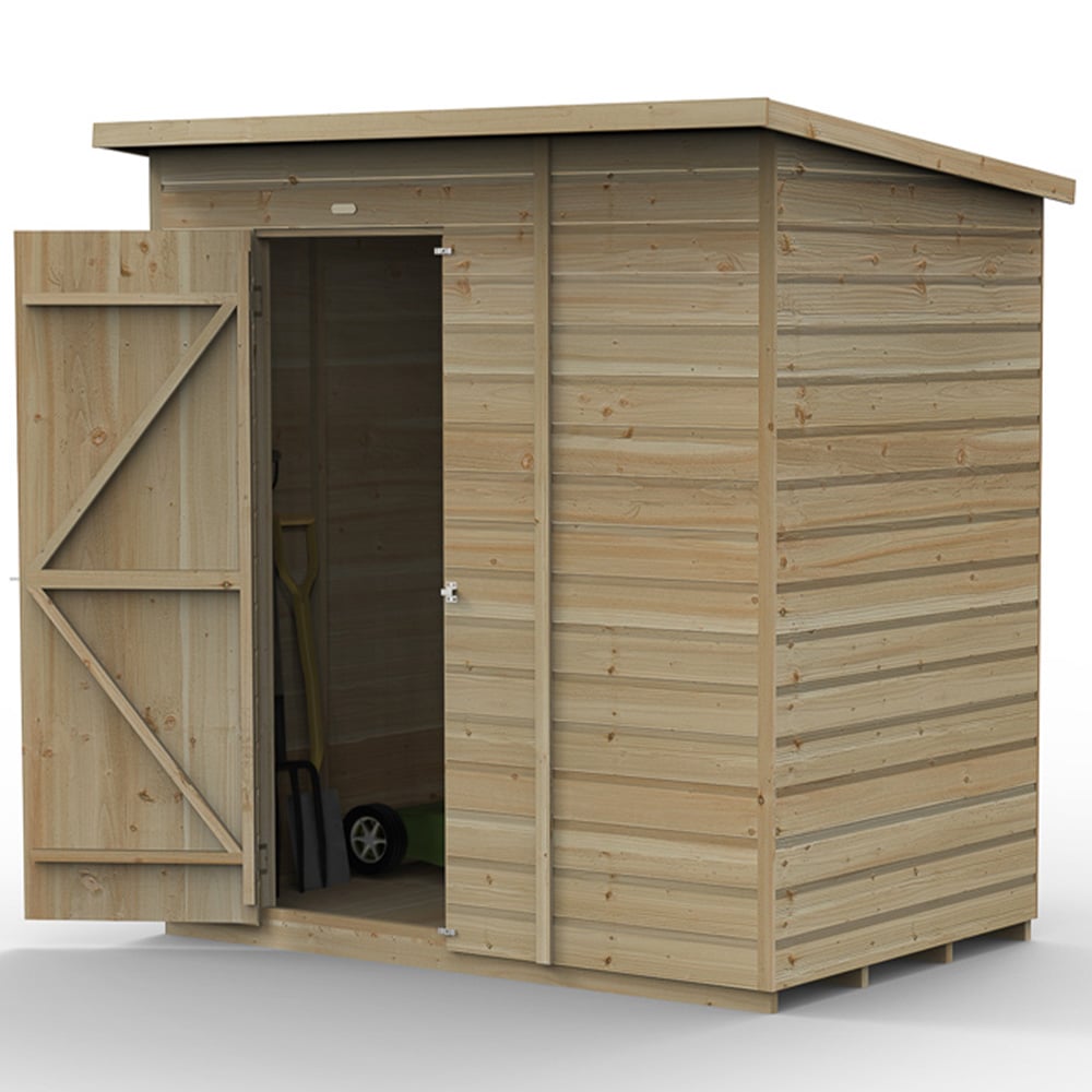 Forest Garden 6 x 4ft Beckwood Shiplap Pent Shed Image 3