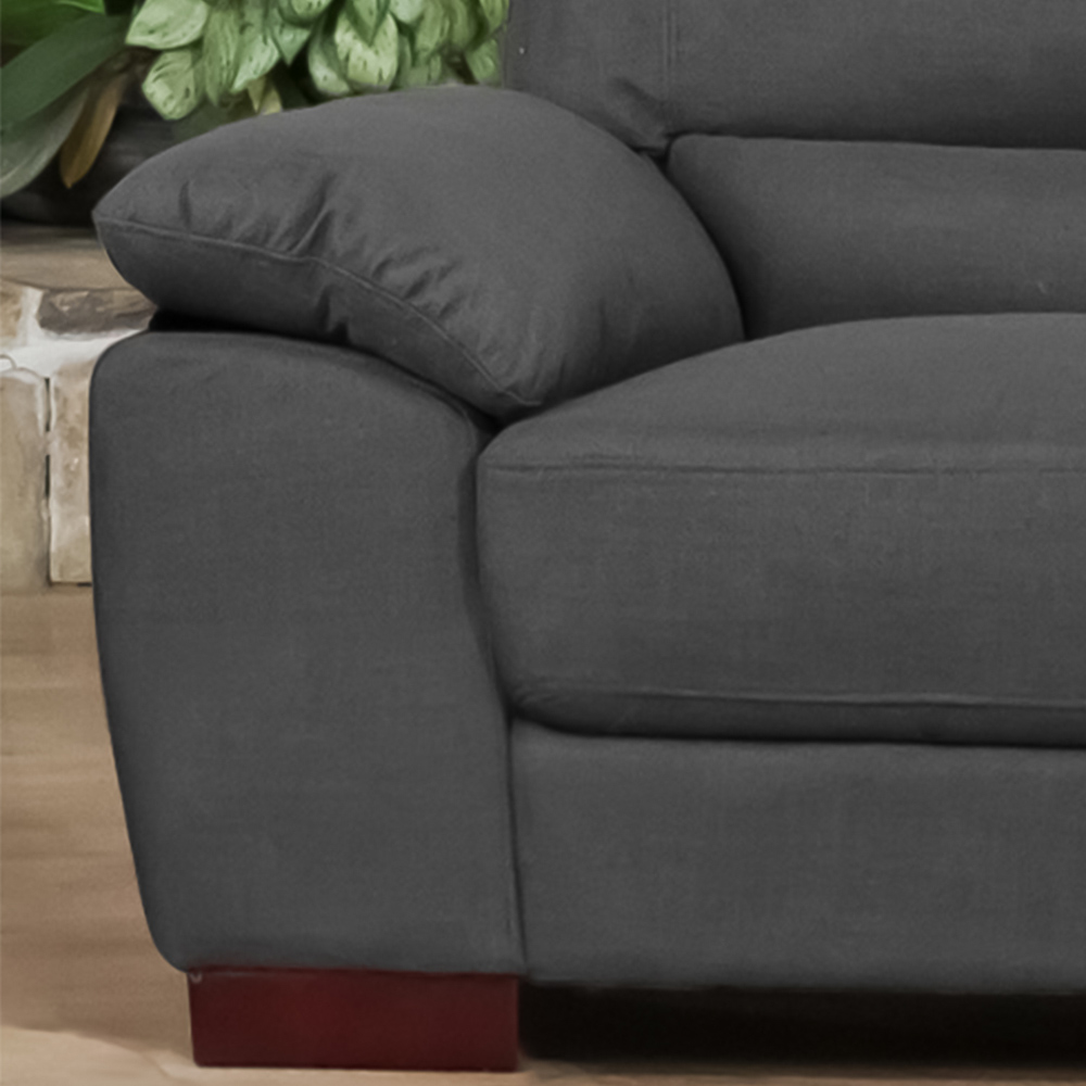 Westbrook 3 Seater Ash Textured Fabric Sofa Image 3