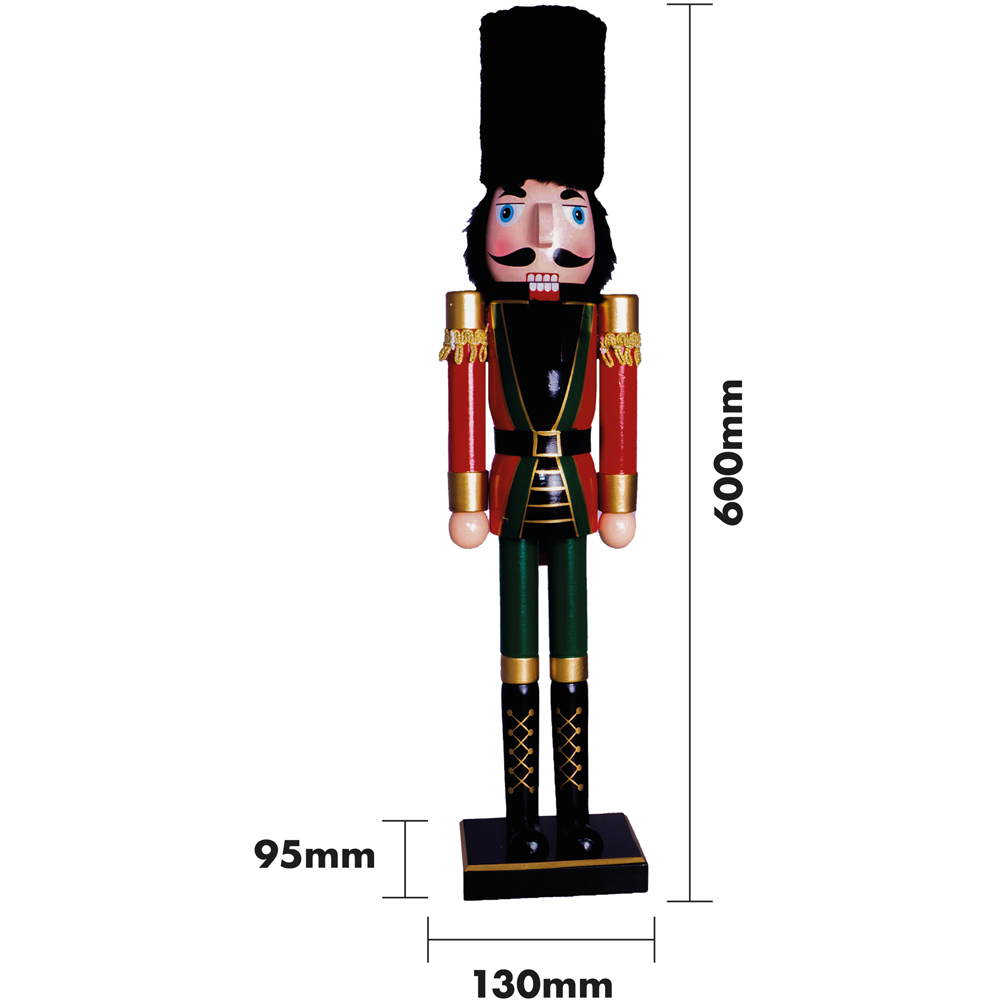St Helens Red and Green Wooden Nutcracker 60cm Image 7