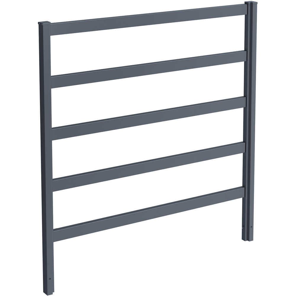 Trimetals 6.2 x 3.2ft Anthracite Raised Planter with Storage Cupboard and Trellis Image 5