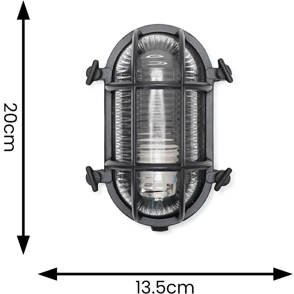 ValueLights Bow Black Bulkhead Outdoor Light Image 5