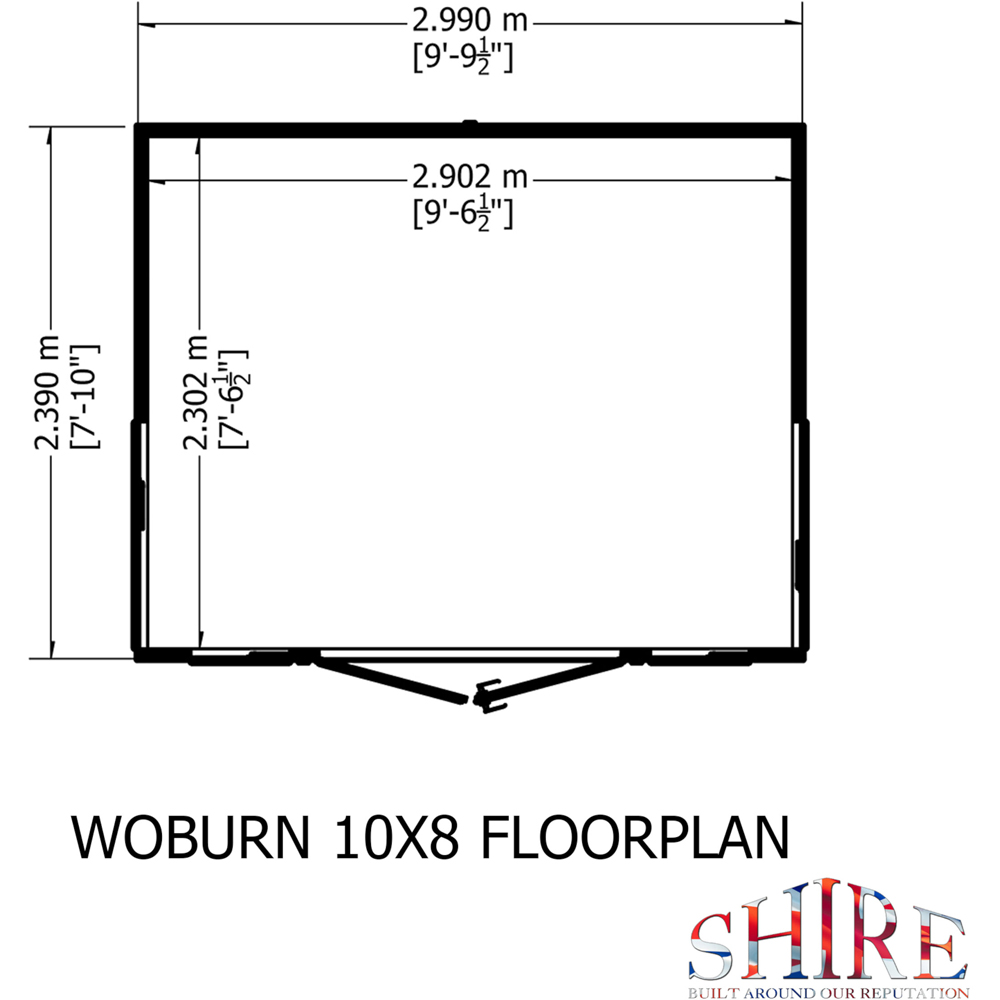 Shire Woburn 10 x 8ft Shiplap Garden Shed Image 7
