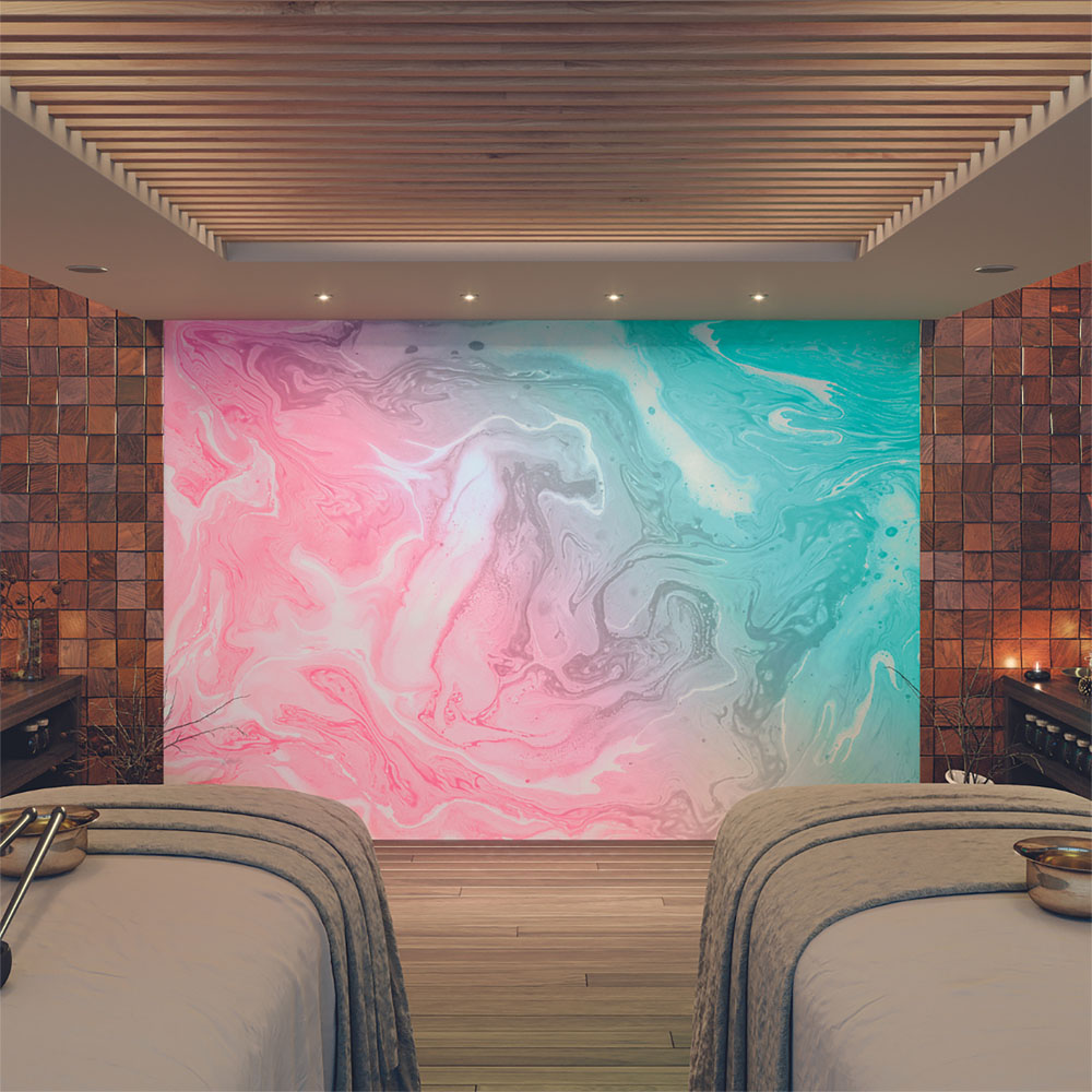 Origin Murals Cartoon Cloudy Sky Blue Wall Mural Image 3