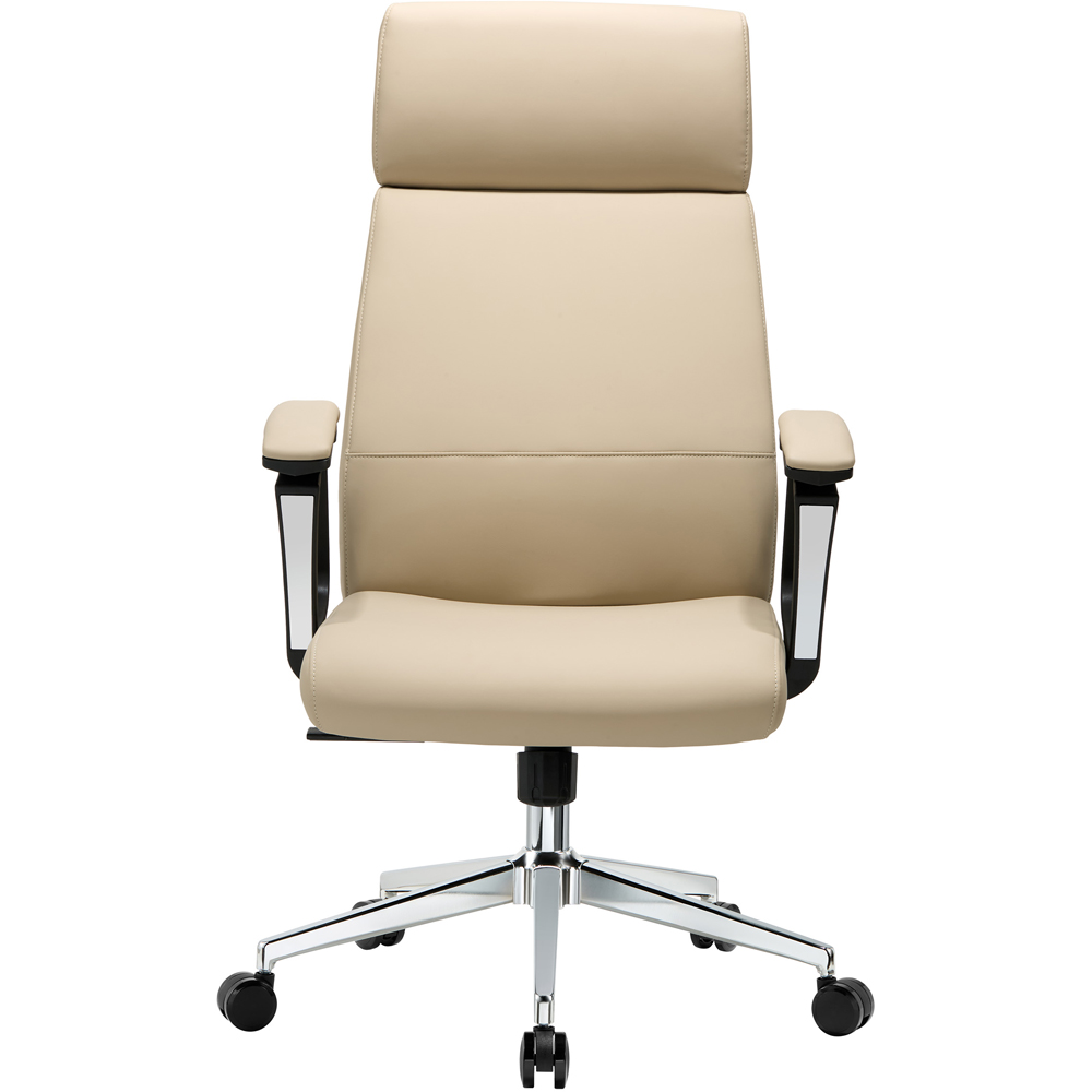 TTAP Cream Faux Leather High Back Executive Office Chair Image 4