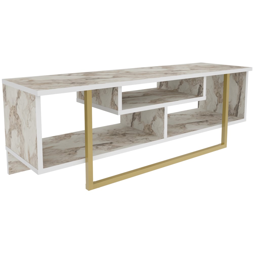Decorotika Asal Ephesus and Gold Wide TV Unit Image 6