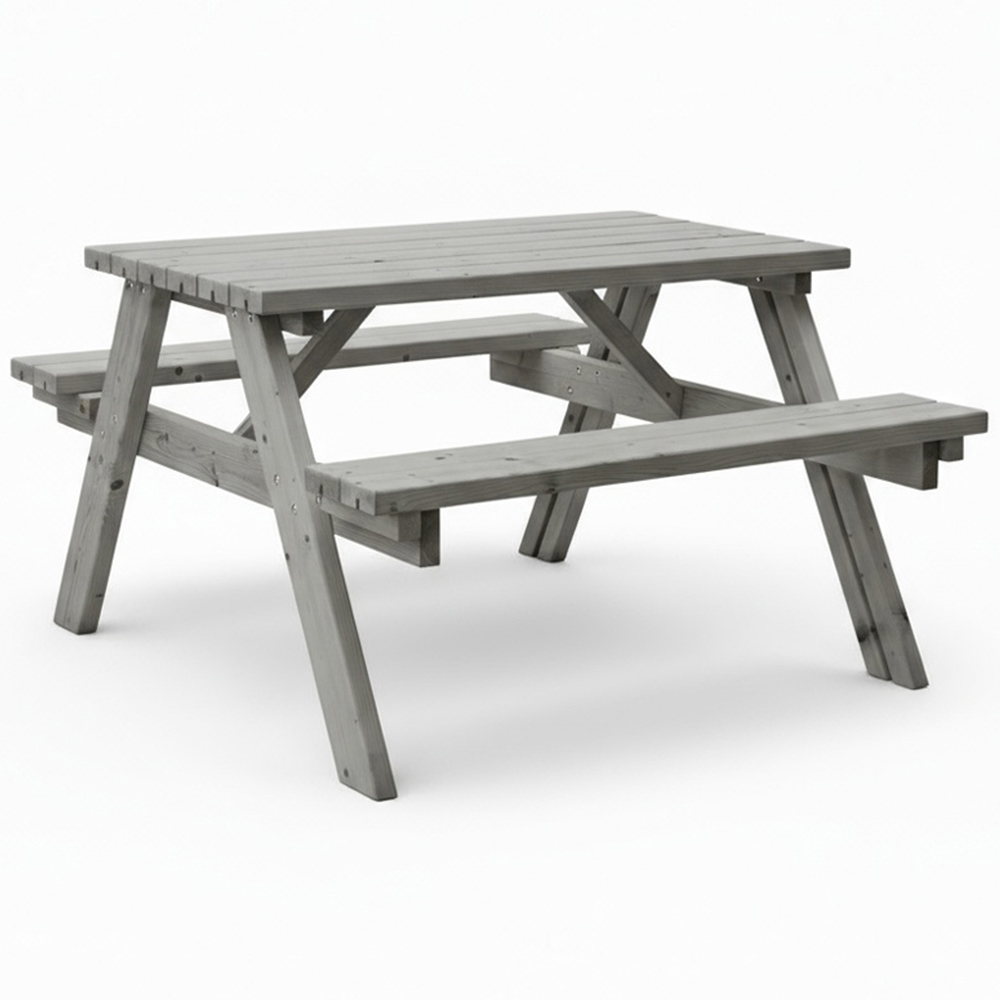 AMATA Ungurs 6 Seater Grey Classic Picnic Table Image 2
