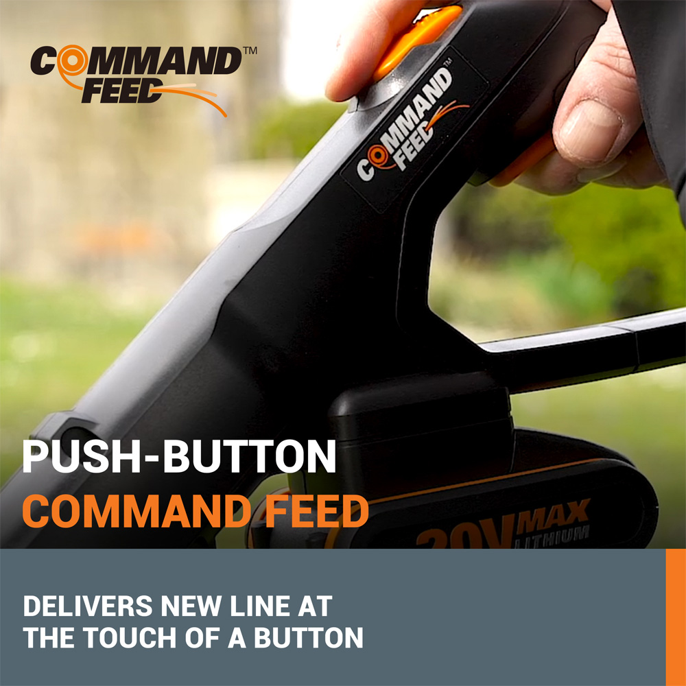 Worx WG163E 20V Cordless 30cm Grass Trimmer with Batteries and a Charger Image 4