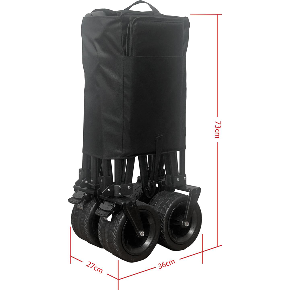 House of Home Black Folding Festival Trolley 70L Image 8