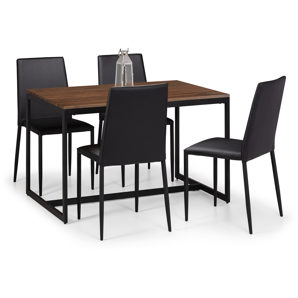 Julian Bowen Set of 2 Black Jazz Dining Chairs Image 5