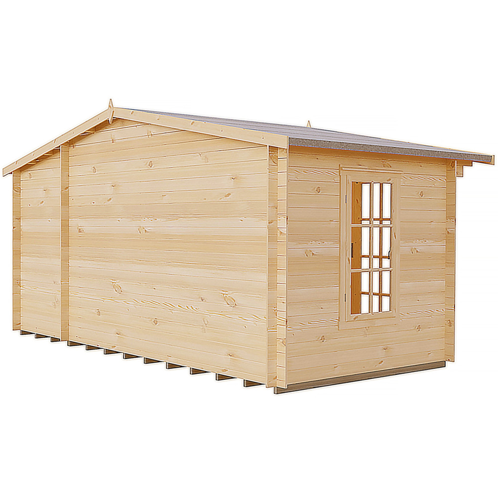 Shire Bourne 16 x 8ft Apex Garden Log Cabin Image 3