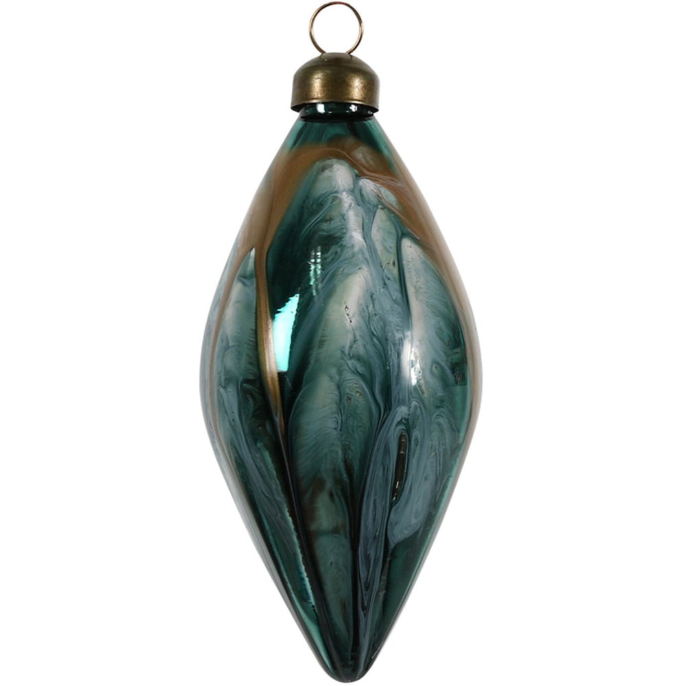 Emerald Petrol Effect Bauble - Green Image 3