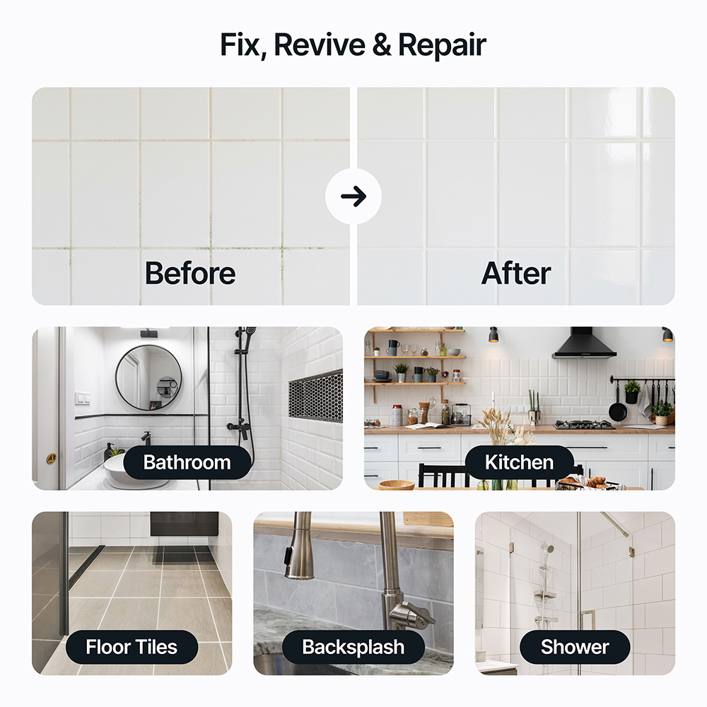 Hemway Jet Black Grout Reviver Kit 400g Image 2