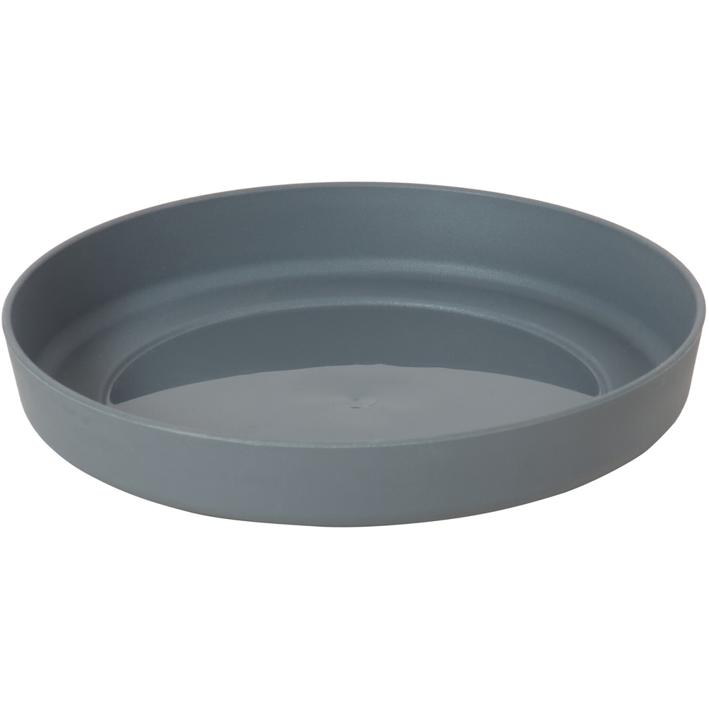 Clever Pots Round Pot Tray Charcoal 20cm Image 2