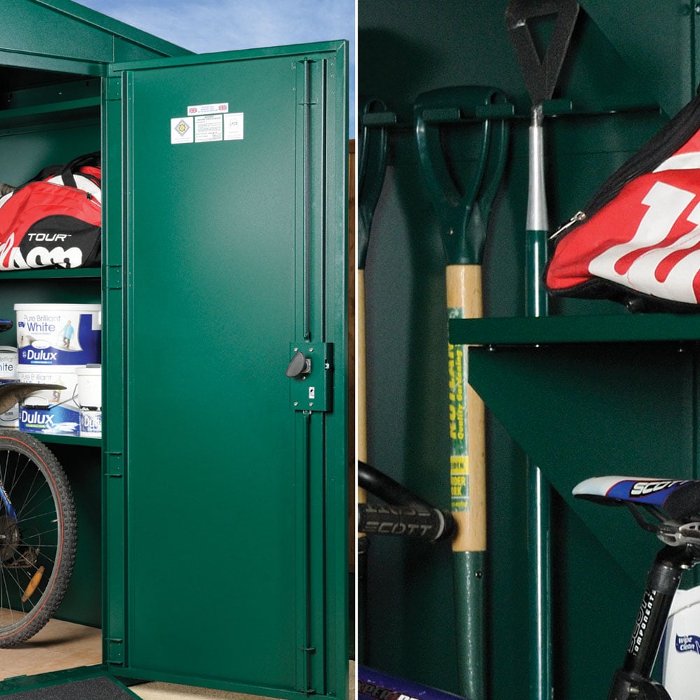 Asgard Gladiator 7 x 14ft Double Door Green High Security Apex Garden Shed Image 9
