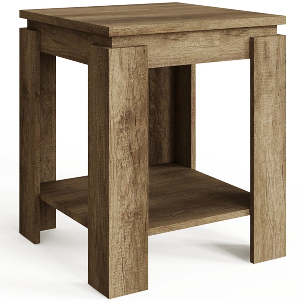 GFW Canyon Oak Grey Lamp Table Image 4