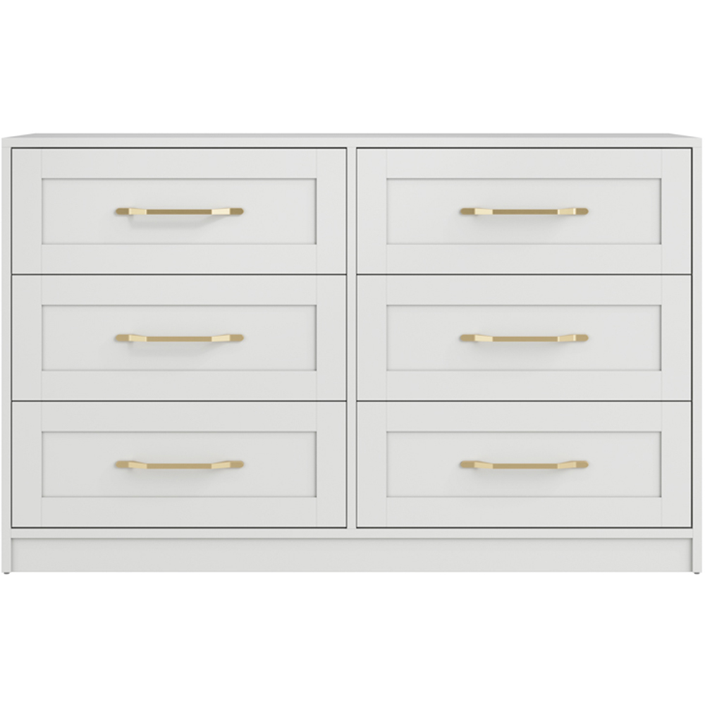 Austen 6 Drawer White Chest of Drawers Image 3