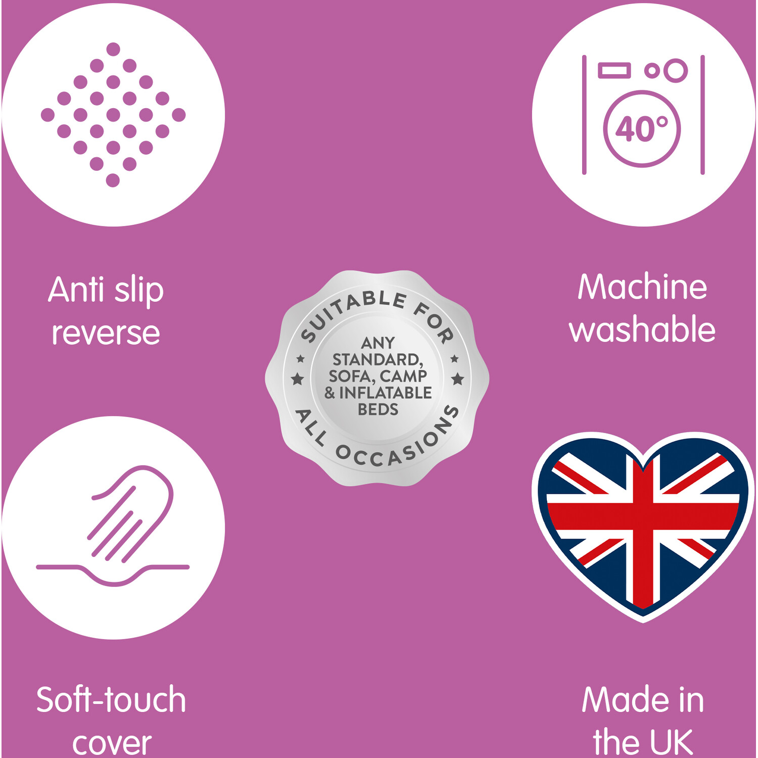 Slumberdown Sleep Soundly Topper - White / Double Image 7