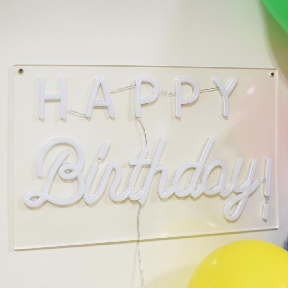Happy Birthday LED Neon Sign Image 2