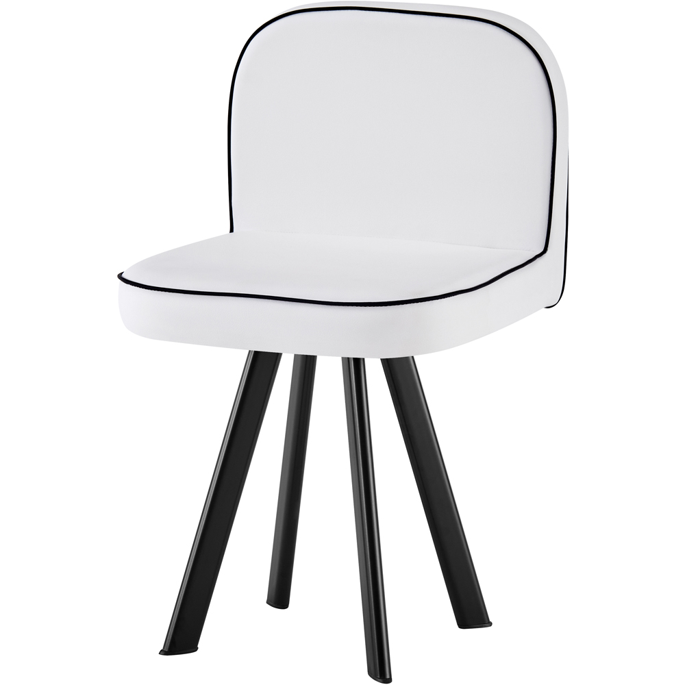 Comfy Living 6 Seater Dining Set Black and White Image 3