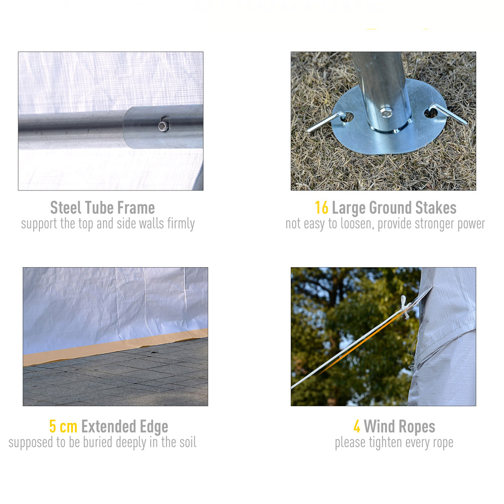 Gazebo Tent Portable Carport Shelter Image 5