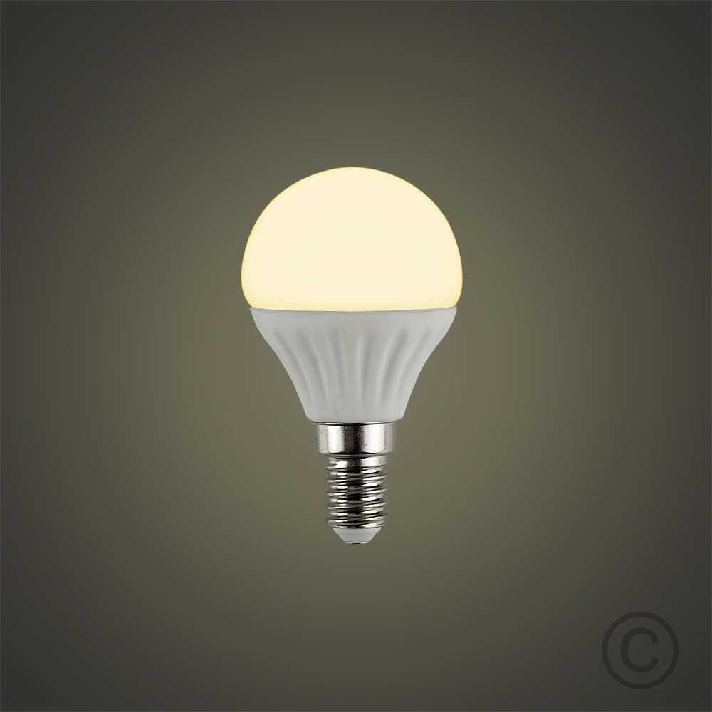 ValueLights 5 Pack E14 LED 4W Warm White Golfball Light Bulb Image 2