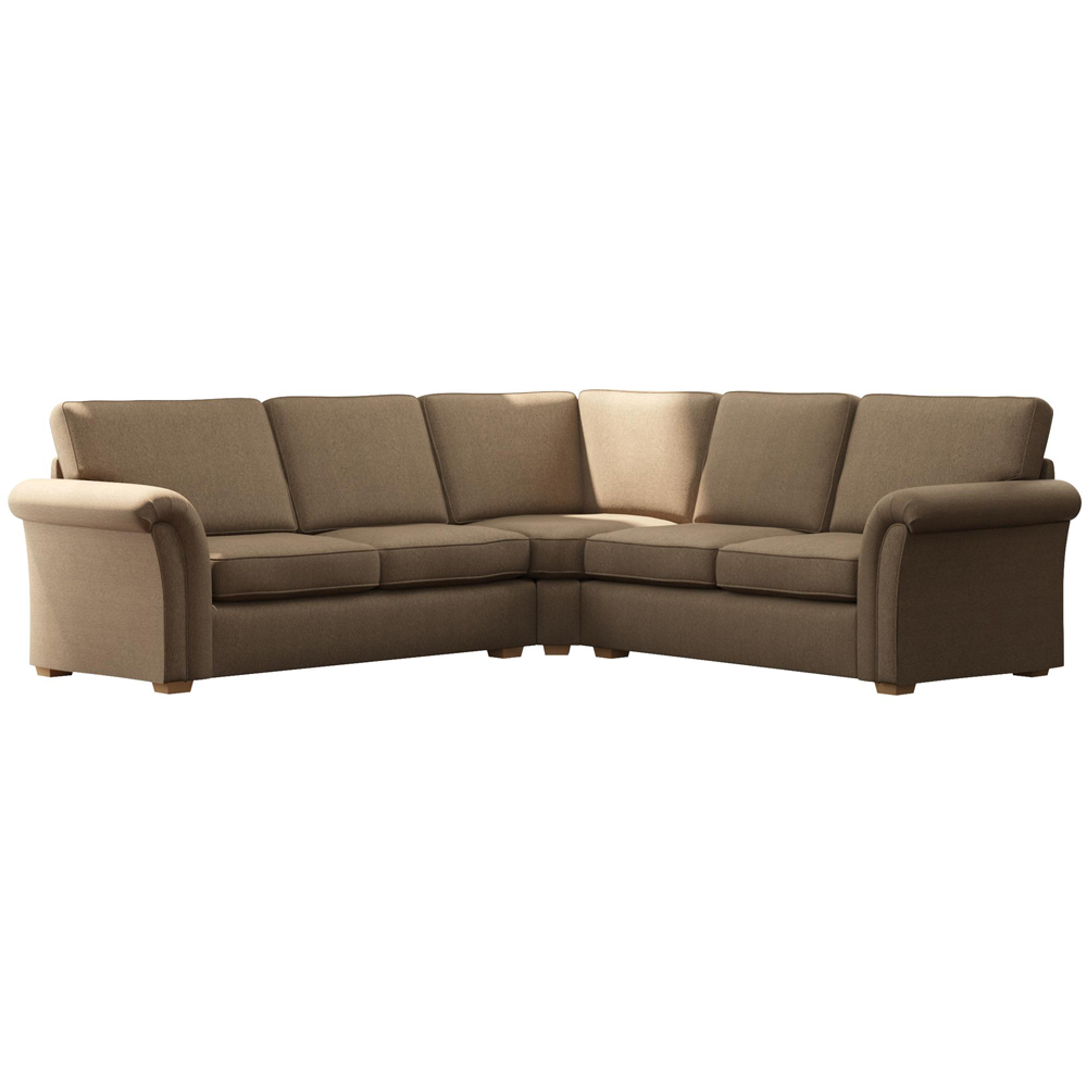 Castleacre 4 Seater Venice Nutmeg Fixed Back Corner Sofa Image 2