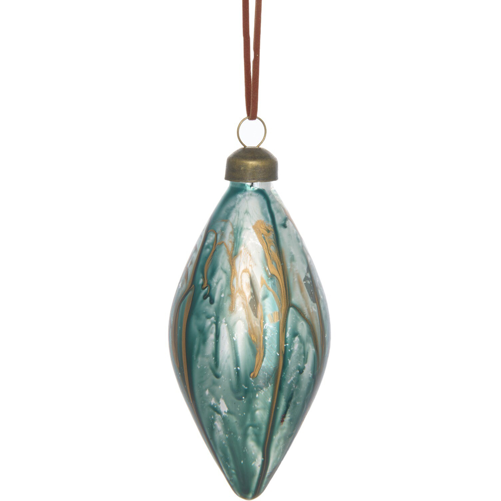 Emerald Petrol Effect Bauble - Green Image 4