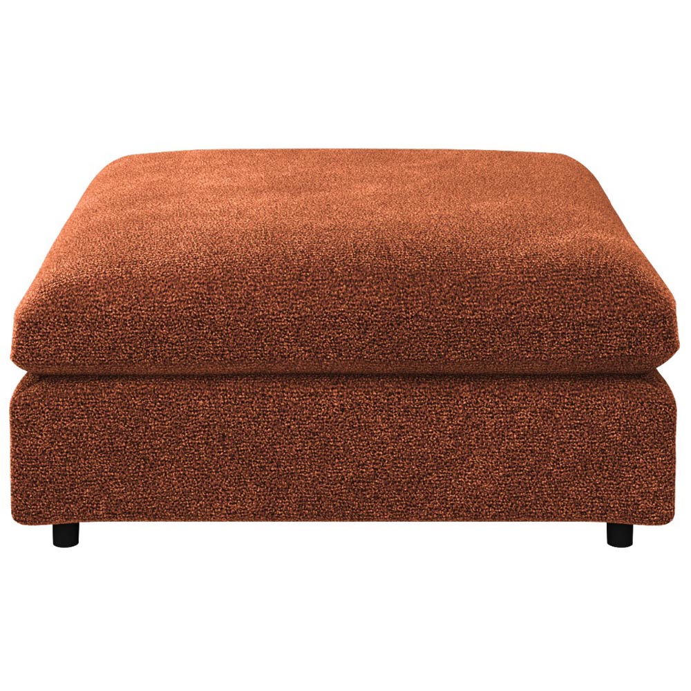 Solace+Co Asher Burnt Orange Chenille Footstool Image 2