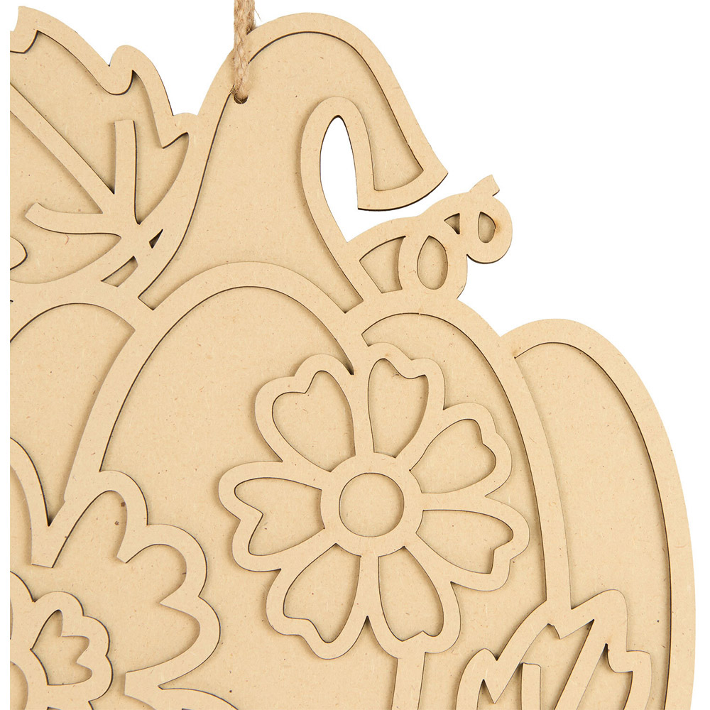 Paint Your Own Flower Design Hanging Pumpkin Neutral Image 2