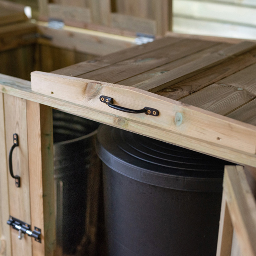 The Garden Village Paythorne Triple Dustbin Storage Image 3