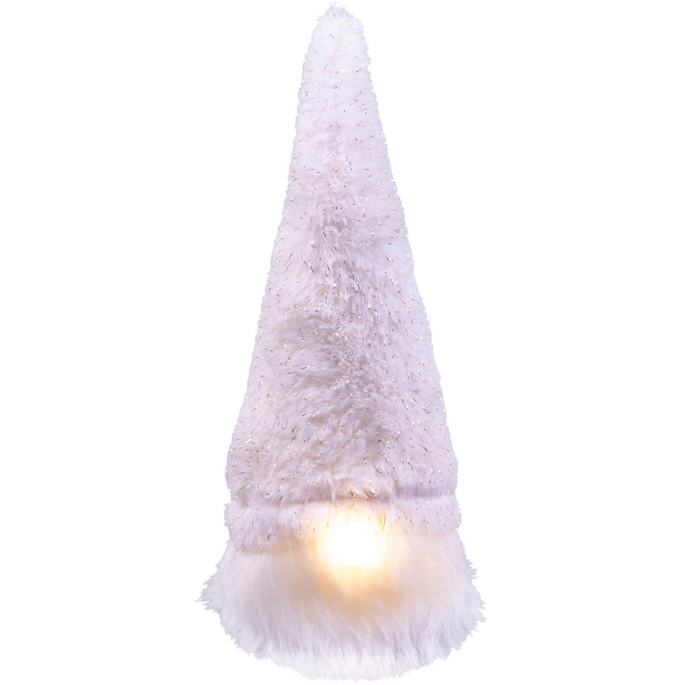 St Helens White Light Up Gonk Christmas Decoration 22.5cm Image 2