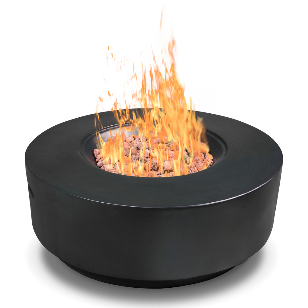 Centurion Fusion Black Lavish Patio Gas Fire Pit with Stone Finish Image 3