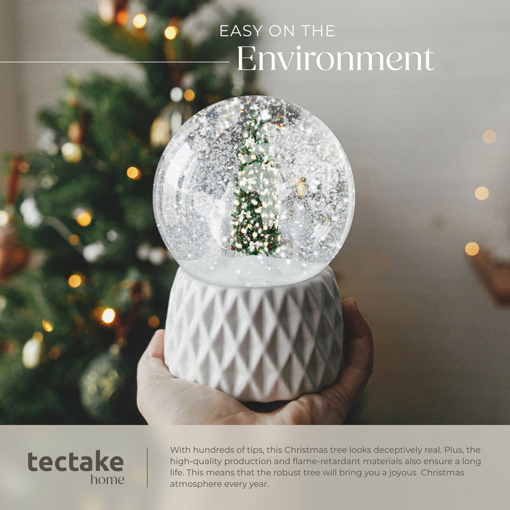 tectake Dense Needle Fir Tree Green Artificial Christmas Tree 6.8ft Image 7