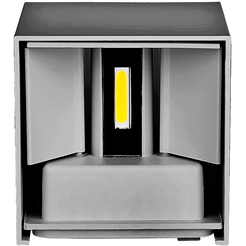 V-TAC Grey Square Up and Down Warm White LED Outdoor Wall Light Image 4