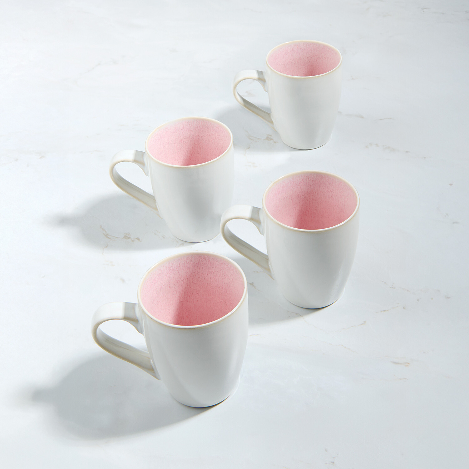 12 Piece Reactive Glaze Dinner Set Pink Image 4
