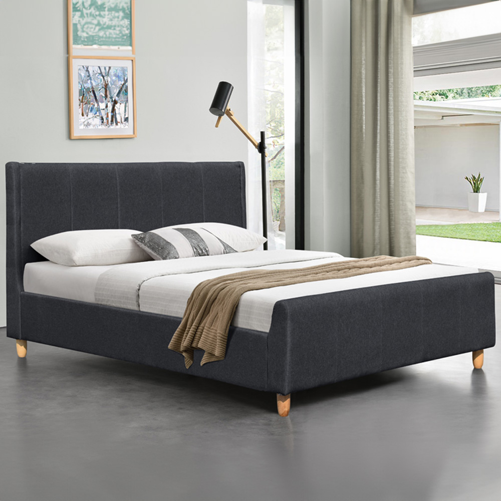 Brooklyn Grey Linen 3 Piece Bedroom Furniture Set Image 4